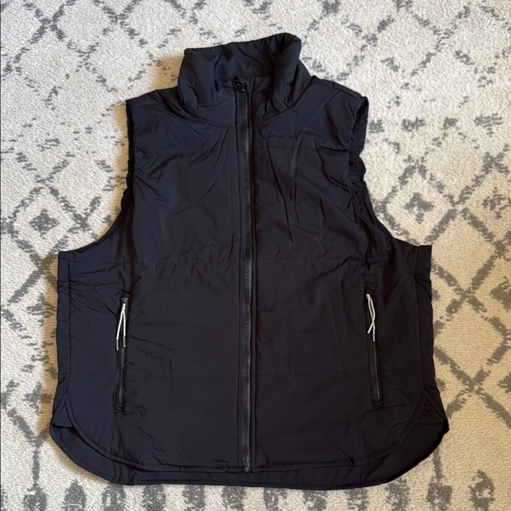 Black Lightweight Utility Zip-Up Vest - Size XL